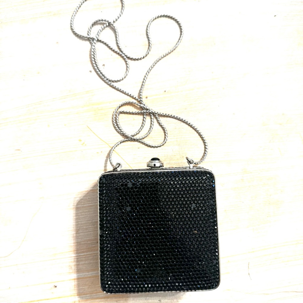 Vintage Judith Leiber
Crystal Minaudière Black Embellished Evening Bag - Picture 3 of 12